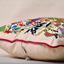 Load image into Gallery viewer, 12 Days of Christmas Hand-Embroidered Pillow Pillow catstudio