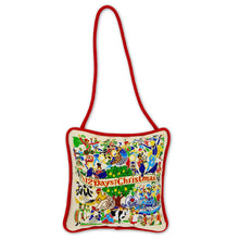 Load image into Gallery viewer, 12 Days Of Christmas woven Mini Pillow Ornament by catstudio