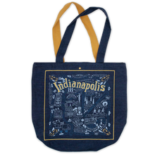 Load image into Gallery viewer, Indianapolis Denim Tote Bag