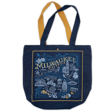 Load image into Gallery viewer, Milwaukee Denim Tote Bag