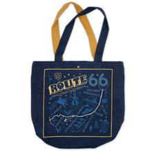 Load image into Gallery viewer, Route 66 Denim Tote Bag