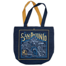 Load image into Gallery viewer, San Antonio Denim Tote Bag