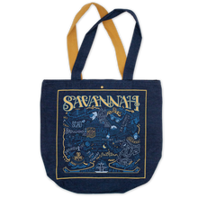 Load image into Gallery viewer, Savannah Denim Tote Bag