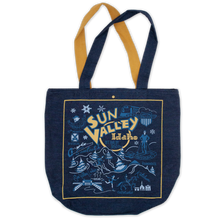 Load image into Gallery viewer, Ski Sun Valley Denim Tote Bag