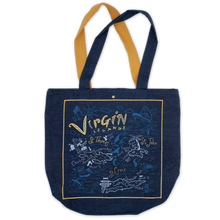 Load image into Gallery viewer, Virgin Isles Denim Tote Bag