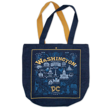 Load image into Gallery viewer, Washington Dc Denim Tote Bag