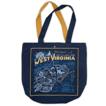 Load image into Gallery viewer, West Virginia Denim Tote Bag