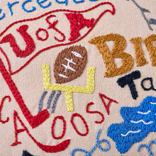 Load image into Gallery viewer, Alabama Hand-Embroidered Pillow Pillow catstudio