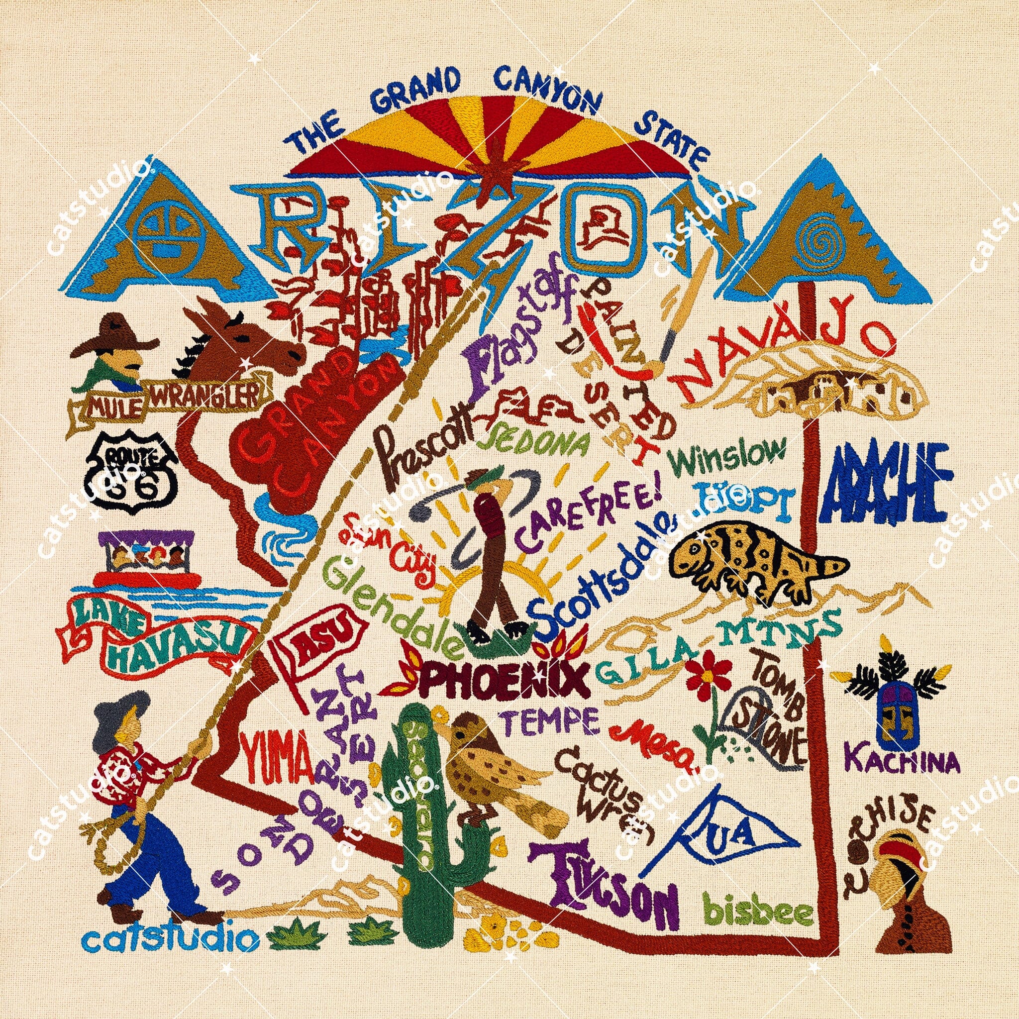 Arizona Fine Art Print | State Collection by catstudio – catstudio