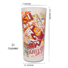 Load image into Gallery viewer, Arizona State University Collegiate Drinking Glass Glass catstudio