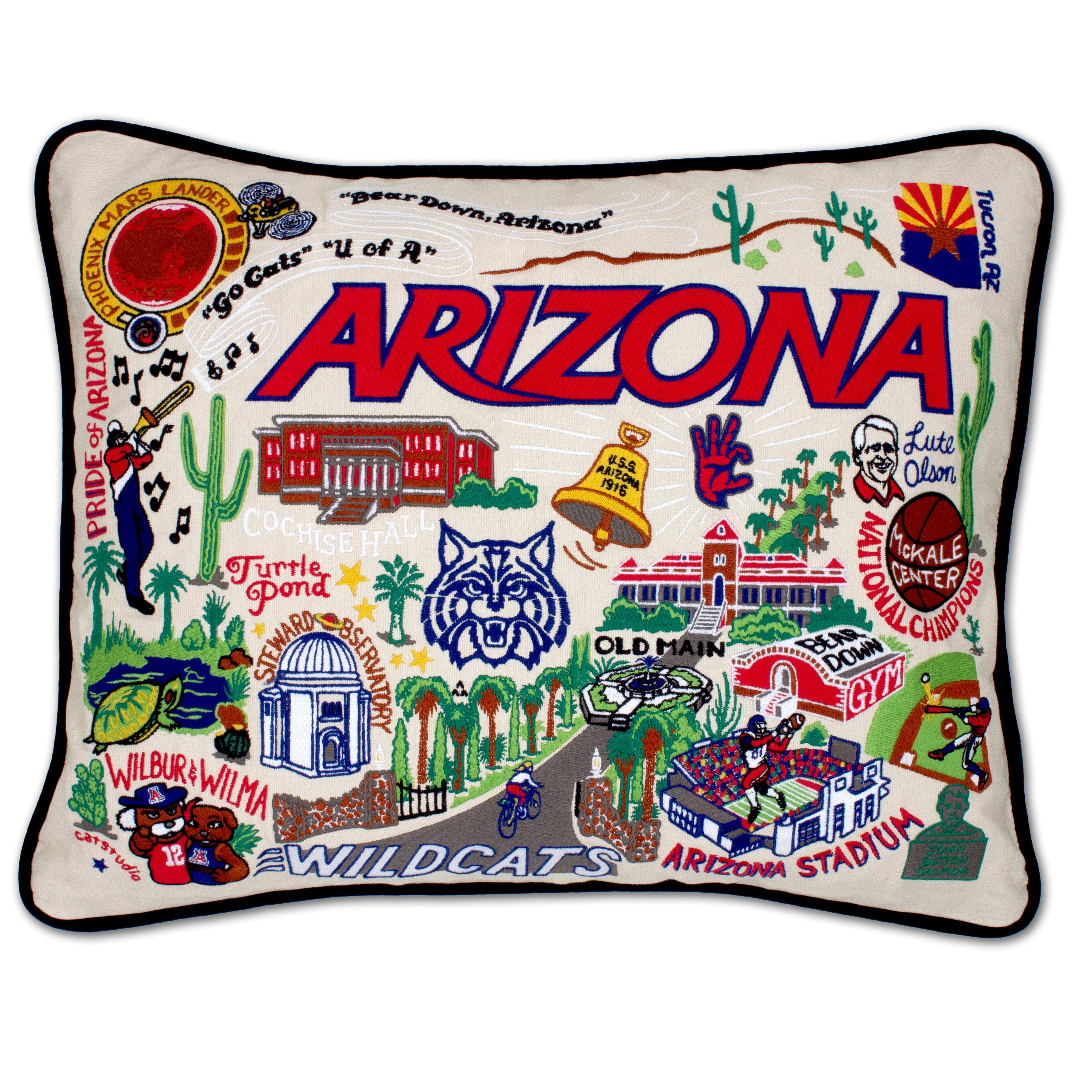 クッション　catstudio University of Arizona Embroidered Pillow | Collegiate Collection