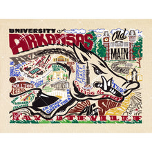 Load image into Gallery viewer, Arkansas, University of Collegiate Fine Art Print Art Print catstudio