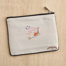 Load image into Gallery viewer, Big Bend Zip Pouch - Natural Pouch catstudio