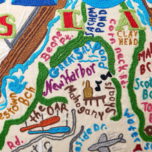 Load image into Gallery viewer, Block Island Hand-Embroidered Pillow Pillow catstudio