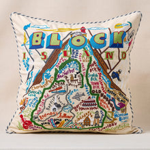 Load image into Gallery viewer, Block Island Hand-Embroidered Pillow Pillow catstudio