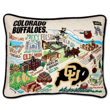 Load image into Gallery viewer, Boulder, University of Colorado Collegiate Embroidered Pillow Pillow catstudio