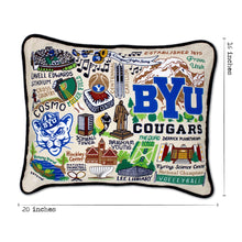 Load image into Gallery viewer, Brigham Young University (BYU) Collegiate Embroidered Pillow Pillow catstudio