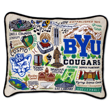 Load image into Gallery viewer, Brigham Young University (BYU) Collegiate Embroidered Pillow Pillow catstudio