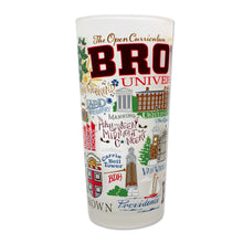 Load image into Gallery viewer, Brown University Collegiate Drinking Glass Glass catstudio