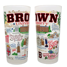 Load image into Gallery viewer, Brown University Collegiate Drinking Glass Glass catstudio