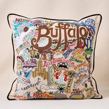 Load image into Gallery viewer, Buffalo Hand-Embroidered Pillow Pillow catstudio