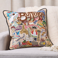 Load image into Gallery viewer, Buffalo Hand-Embroidered Pillow Pillow catstudio