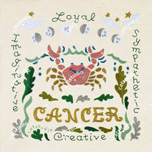 Load image into Gallery viewer, Cancer Astrology Fine Art Print - 8x8 Art Print catstudio