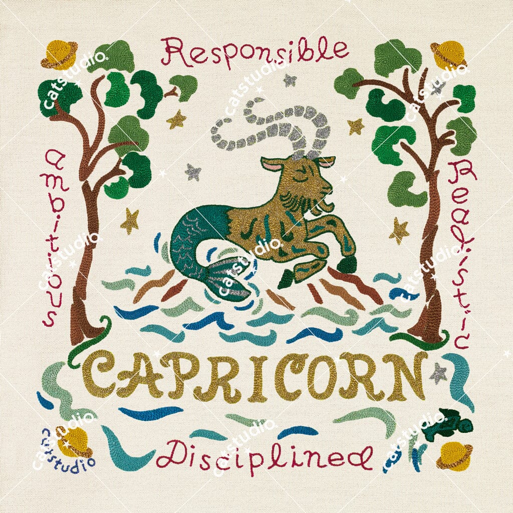Capricornページ Capricorn Fine Art Print | Astrology Collection by catstudio
