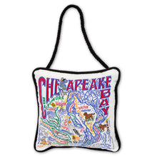 Load image into Gallery viewer, Chesapeake Bay woven Mini Pillow Ornament by catstudio