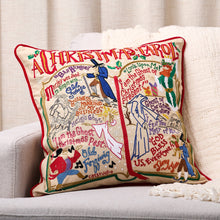 Load image into Gallery viewer, Christmas Carol Hand-Embroidered Pillow Pillow catstudio