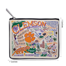 Load image into Gallery viewer, Clemson University Collegiate Zip Pouch Pouch catstudio