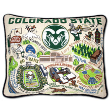 Load image into Gallery viewer, Colorado State University Collegiate Embroidered Pillow Pillow catstudio