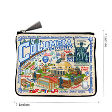 Load image into Gallery viewer, Columbia University Collegiate Zip Pouch Pouch catstudio