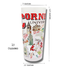 Load image into Gallery viewer, Cornell University Collegiate Drinking Glass Glass catstudio