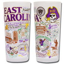 Load image into Gallery viewer, East Carolina University Collegiate Drinking Glass Glass catstudio