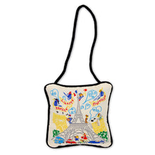 Load image into Gallery viewer, Eiffel Tower woven Mini Pillow Ornament by catstudio