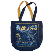 Load image into Gallery viewer, Florida Denim Tote Bag Denim Tote Bag catstudio