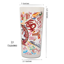 Load image into Gallery viewer, Florida State University Collegiate Drinking Glass Glass catstudio