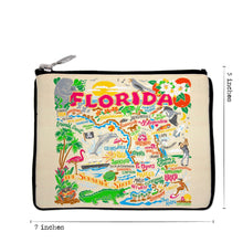 Load image into Gallery viewer, Florida Zip Pouch - Natural Pouch catstudio