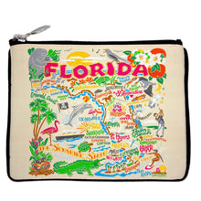 Load image into Gallery viewer, Florida Zip Pouch - Natural Pouch catstudio