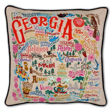 Load image into Gallery viewer, Georgia Hand-Embroidered Pillow Pillow catstudio