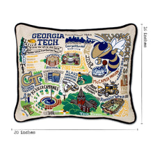 Load image into Gallery viewer, Georgia Tech Collegiate Embroidered Pillow Pillow catstudio