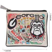 Load image into Gallery viewer, Georgia, University of Collegiate Zip Pouch Pouch catstudio