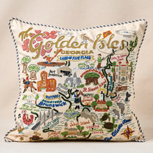 Load image into Gallery viewer, Golden Isles Hand-Embroidered Pillow Pillow catstudio