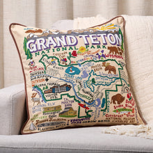 Load image into Gallery viewer, Grand Teton Hand-Embroidered Pillow Pillow catstudio
