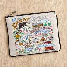 Load image into Gallery viewer, Great Smoky Mountains Zip Pouch - Natural Pouch catstudio