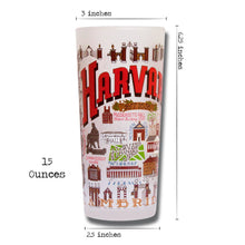 Load image into Gallery viewer, Harvard University Collegiate Drinking Glass Glass catstudio