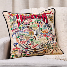 Load image into Gallery viewer, Houston Hand-Embroidered Pillow Pillow catstudio