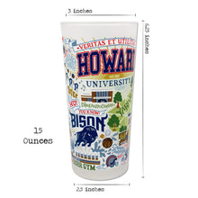 Load image into Gallery viewer, Howard University Collegiate Drinking Glass Glass catstudio
