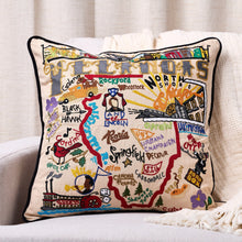 Load image into Gallery viewer, Illinois Hand-Embroidered Pillow Pillow catstudio
